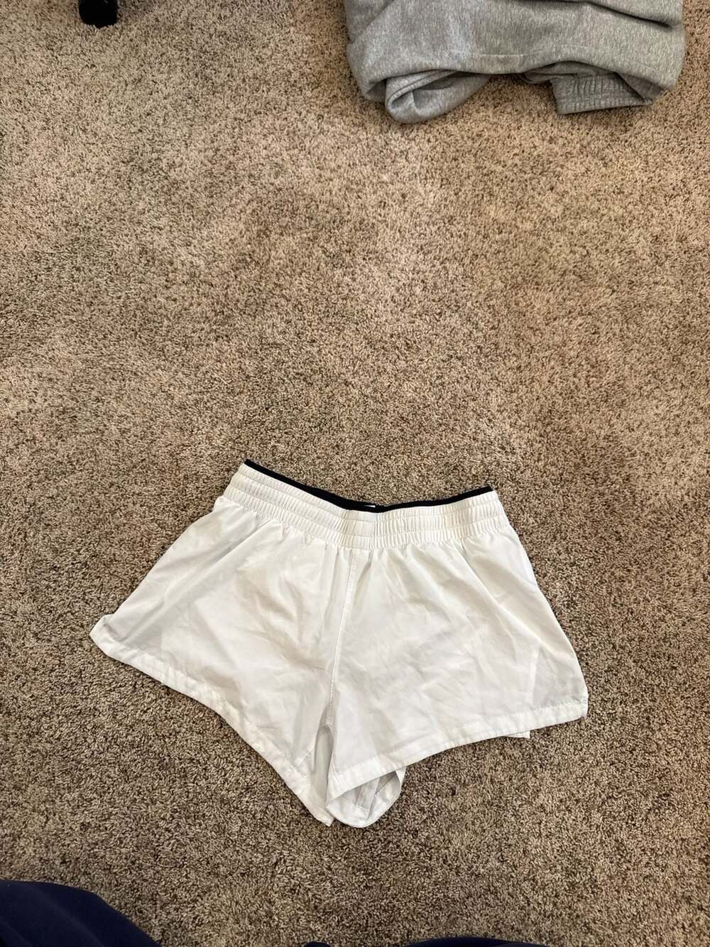 Fabletics Women's White One Short with Rear Zip Pocket
